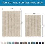 H.VERSAILTEX Bathroom Rug Sets 2 Piece Bath Mats Non Slip Thick Soft Chenille - Image 2