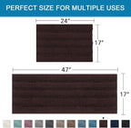 Non Slip Thick Shaggy Chenille Bathroom Rug Mat Set Extra Soft and Absorbent - Image 2
