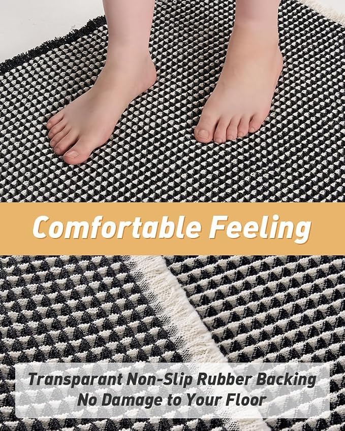 Upgraded Waffle Runner Rug, Super Absorbent Non Slip Bath Mats - Image 4