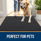 OLANLY Dog Door Mat for Muddy Paws 36x24, Ultra Absorbent Chenille Mud Doormat - Image 6