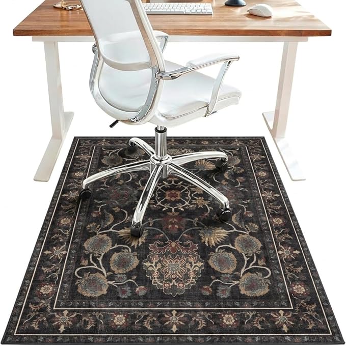 36"x48" Office Chair Mat for Hardwood Tile Floor, Under Desk Carpet Protector by BESBLEE