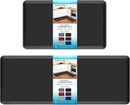 HappyTrends 2 PCS Kitchen Mat Cushioned Anti-Fatigue Floor Mat, Heavy Duty by HappyTrends