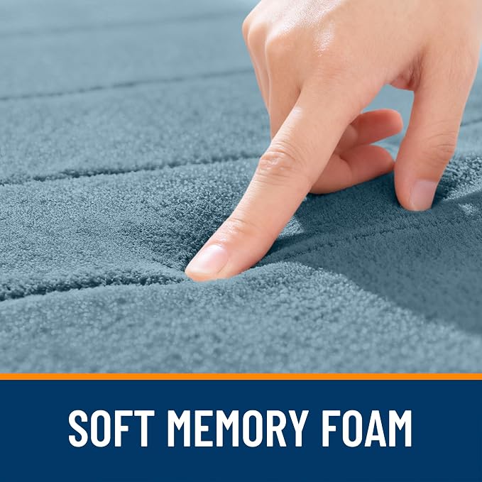 OLANLY Memory Foam Toilet Rugs U Shaped 24x20, Super Soft Absorbent Contour - Image 6