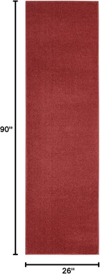 Nourison Home Nourison Essentials Brick Red 2'2" x 7'6" Area Rug - Image 2