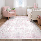 Lahome Flavie Nursery Rug 5x7, Soft Kids Rugs by Lahome