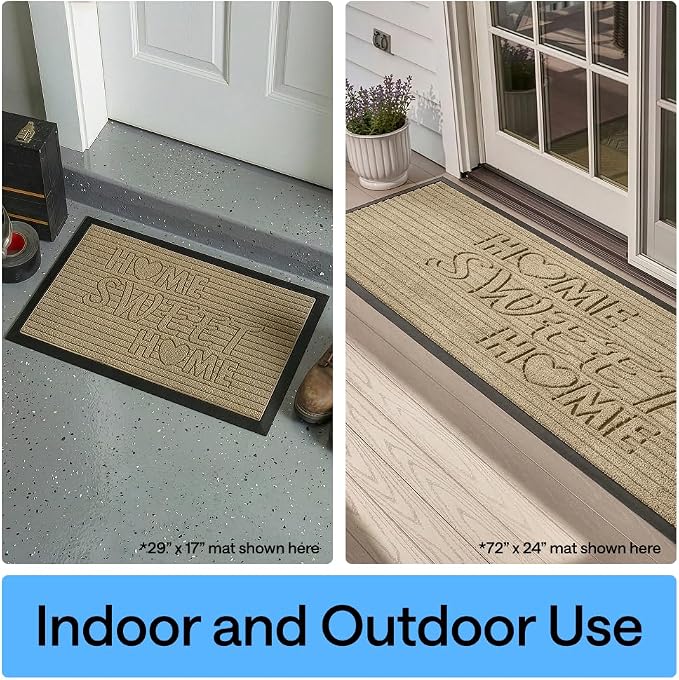 GORILLA GRIP 100% Waterproof All-Season WeatherMAX Doormat 35x23, US Designed - Image 9