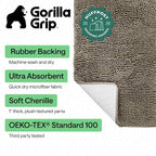 GORILLA GRIP Bath Rug Mat, Thick Soft Absorbent Chenille, Quick Dry Microfiber - Image 2