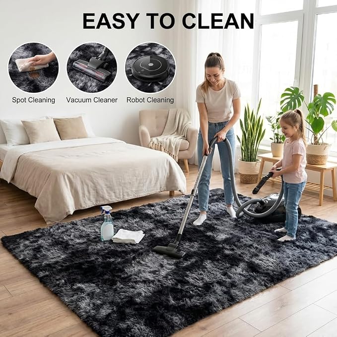Mugorn 5x7 Rugs for Living Room, Large Fluffy Area Rugs for Bedroom, Soft - Image 7