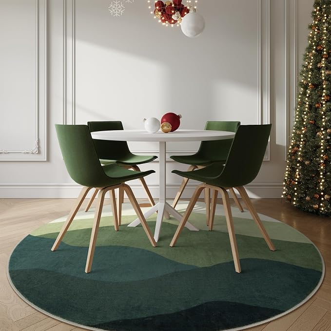 6ft Round Rugs for Living Room, Soft Washable Non-Slip Large Circle Rug - Image 8