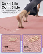 YOTTOY Large Yoga Mat, Extra Wide TPE Exercise Mat, Non-Slip Workout Mat - Image 5