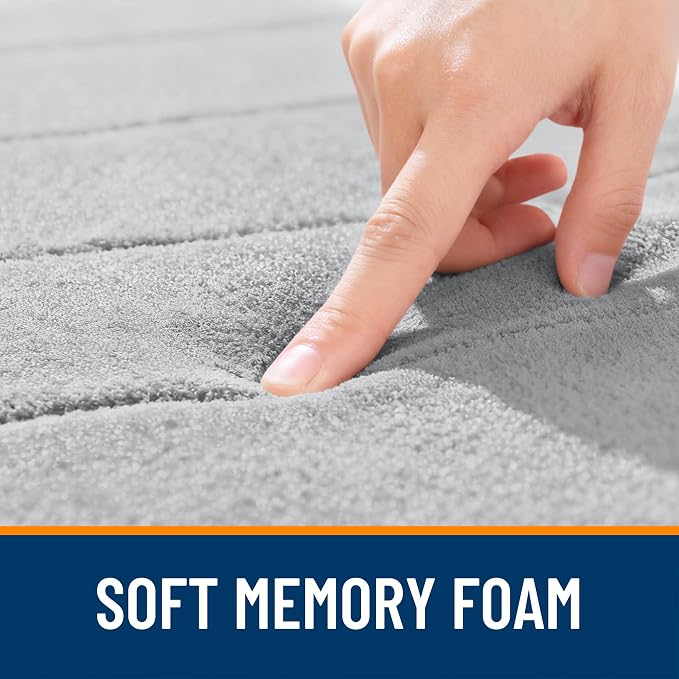 OLANLY Memory Foam Bath Mat 40x24, Super Soft Absorbent Bathroom Rugs, Quick Dry - Image 5