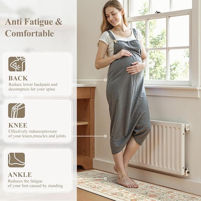 KIMODE Cushioned Kitchen Floor Mats Cushioned Anti Fatigue, Farmhouse Boho - Image 9
