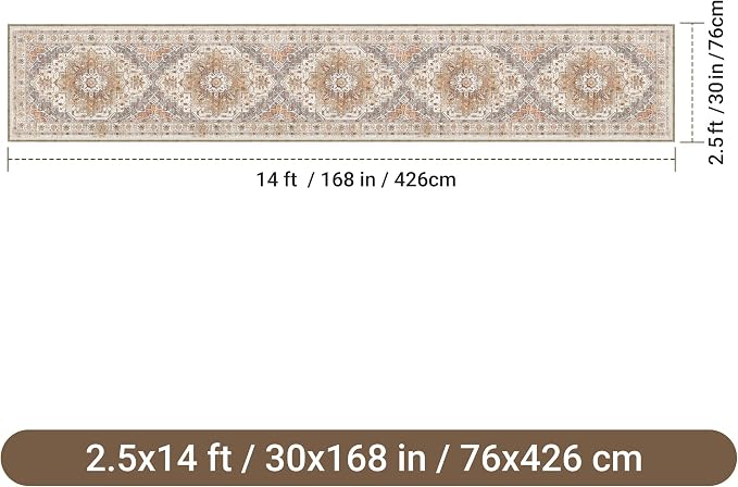 2'6" x 14'Non Slip Runner Rugs - Image 2