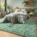 PAGISOFE Sage Green Rugs for Living Room, 5x7 Ft Shaggy Rug Plush Fuzzy Carpet - Image 4