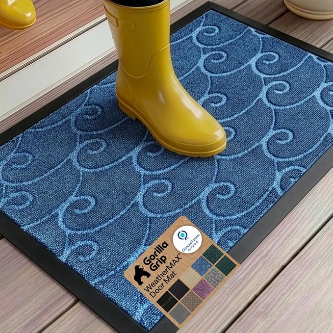 GORILLA GRIP 100% Waterproof All-Season WeatherMAX Doormat 35x23, US Designed by Unknown