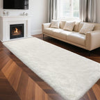 3x10 Feet White Soft Shag Runner Rug - Image 7