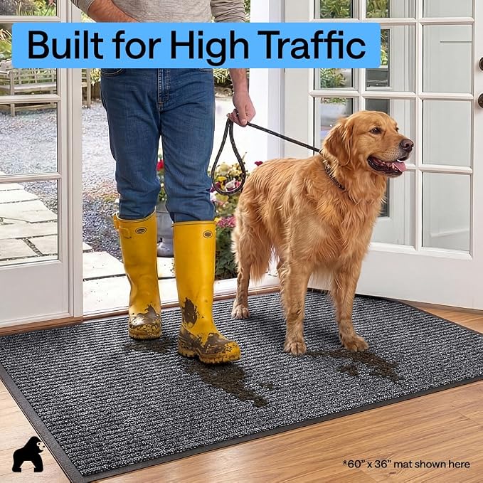 GORILLA GRIP Waterproof Traffic Guard Door Mat, 2 Pack Heavy Duty Entryway Mats - Image 7