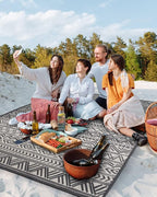 Outdoor Rug Carpet 4x6 ft, Flatweave Textured Outdoor Patio Rug Non Slip Indoor - Image 6