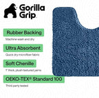 GORILLA GRIP Plush Absorbent Shaggy Chenille Bath Rug Mat - Image 3