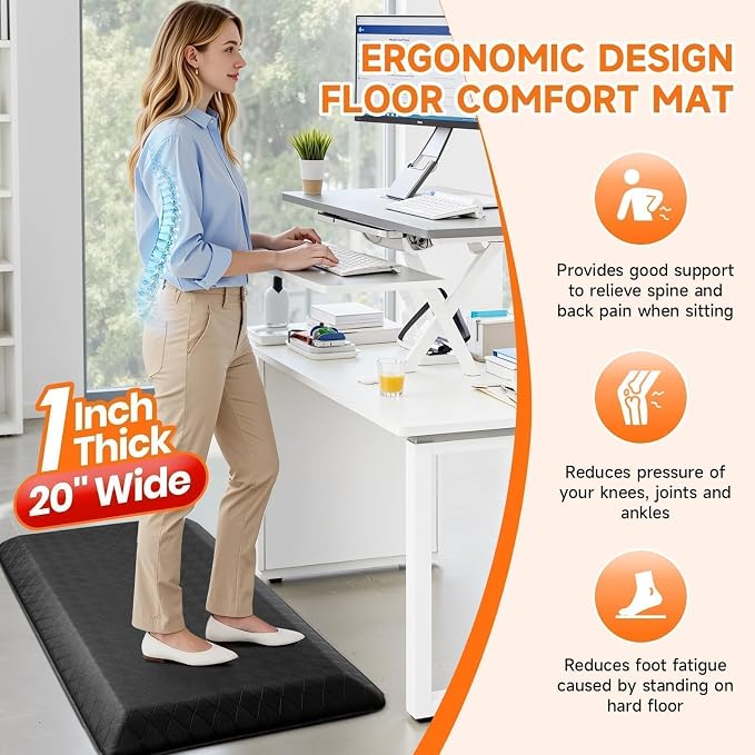 StepRite 1” Thick Kitchen Mats for Floor, Anti Fatigue Kitchen Rugs, Heavy Duty - Image 5