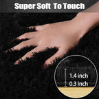 qulint 5x7 Area Rug for Living Room, Large Fluffy Black Carpet for Bedroom Soft - Image 2