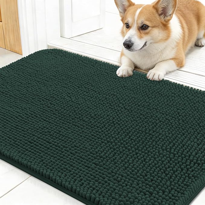 OLANLY Dog Door Mat for Muddy Paws 24x16, Absorbs Moisture and Dirt, Absorbent by OLANLY