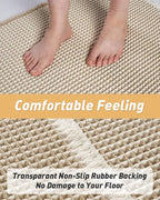Upgraded Waffle Bath Mat Set of 2 Super Absorbent Non Slip Bath Mats - Image 4