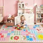 4x6 Washable Kid Bedroom Rug for Girls, Soft Non-Slip Toddler Playroom Carpet - Image 2