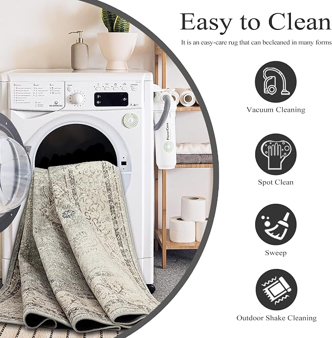 Ruaruarug Washable Area Rug 8x10 - Image 4