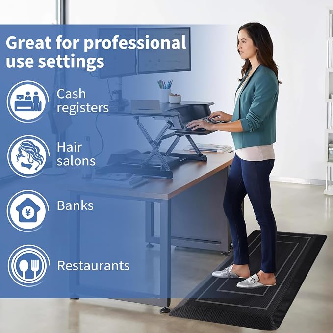 UKISS 9/10"" Extra Thick Cushioned Anti Fatigue Kitchen Mat, Waterproof High - Image 7