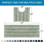 H.VERSAILTEX Bathroom Rugs Bath Rug Set 2 Piece Bathroom Contour Rug Toilet Mat - Image 2