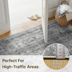 2x3 Rug for Entryway Hallway-Vintage Farmhouse Boho Floral Neutral Washable - Image 2