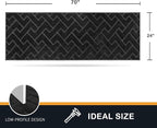 PURRUGS Dirt Trapping Door Mat 24" x 70", Non-Slip Machine Washable Entry Rug - Image 2