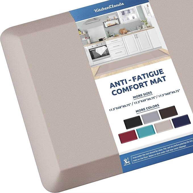 KitchenClouds Kitchen Mat Cushioned Anti Fatigue Kitchen Rug 0.8inch Water by KitchenClouds