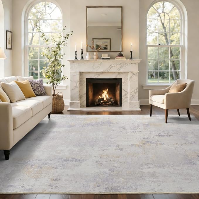5x7 Ft Area Rugs for Living Room, Soft Non-Slip Washable Rugs Modern Abstract - Image 2