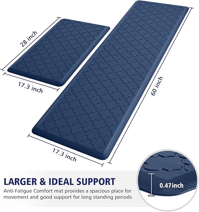 WISELIFE Kitchen Mat Cushioned Anti Fatigue Floor Mat, Thick Non Slip Water - Image 2