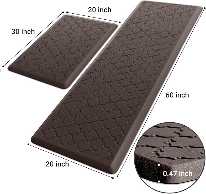 Kitchen Mat Cushioned Anti-Fatigue Floor Mat Water Resistant Non-Skid Kitchen - Image 2