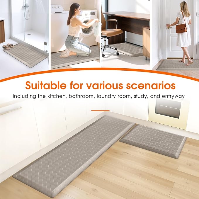 TranquilRelax 4/5 Inch Thick Anti-Fatigue Kitchen Mats 2Pcs, Cushioned Non-Slip - Image 7