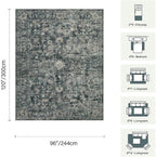 Rugxara 8x10 Area Rugs for Living Room Bedroom, Large Washable Rug, Non Slip & - Image 2