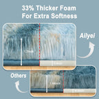 Soft Runner Rugs for Bedroom Hallways, 2x4 Abstract Blue Fluffy Shag Throw Area - Image 2