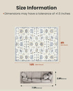 AMADA HOMEFURNISHING Washable Area Rug, Low-Profile Large Area Rug - Image 2