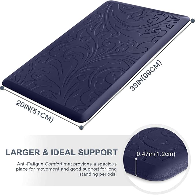 KMAT Kitchen Mat Cushioned Anti-Fatigue Floor Mat Waterproof Non-Slip Standing - Image 2