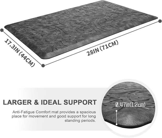 KMAT Kitchen Mat Cushioned Anti-Fatigue Floor Mat Waterproof Non-Slip Standing - Image 2