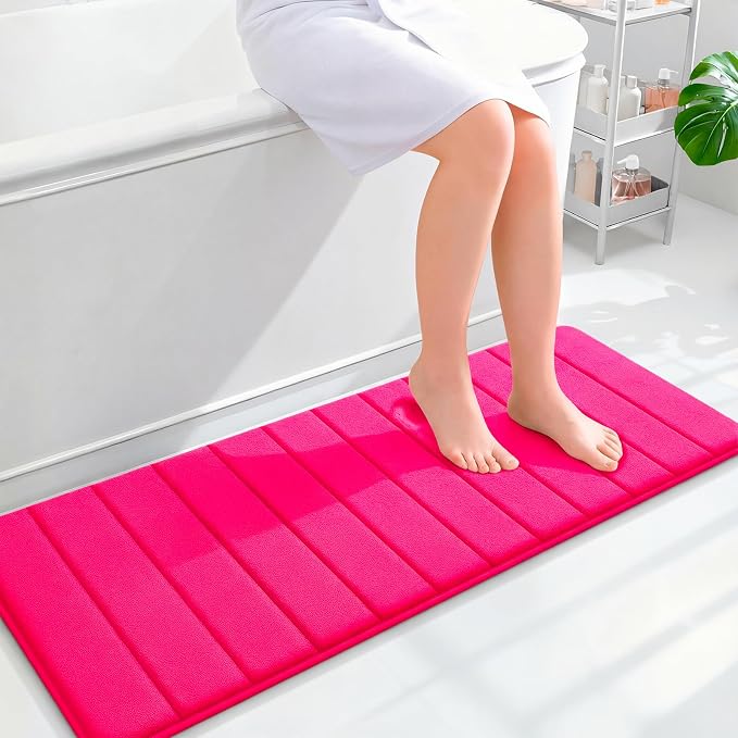 OLANLY Memory Foam Long Bathroom Rugs Runner 47x17, Super Soft Absorbent Bath by OLANLY