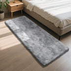 Soft Runner Rugs for Bedroom, Mottling Grey 2x6 Area Rugs Fluffy Rug Shag Area by Yongyangjuxi