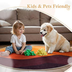 Sunset Round Rug 4ft, Soft Circular Bedroom Rugs Abstract Throw Carpet - Image 5