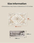 AMADA HOMEFURNISHING 6x9 Area Rugs, Vintage Rugs - Image 2
