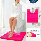 OLANLY Memory Foam Toilet Rugs U Shaped 24x20, Super Soft Absorbent Contour - Image 4