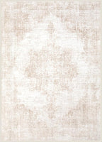 Area Rugs 8x10 Vintage Rug: Large Washable Living Room Rug Retro Medallion - Image 9