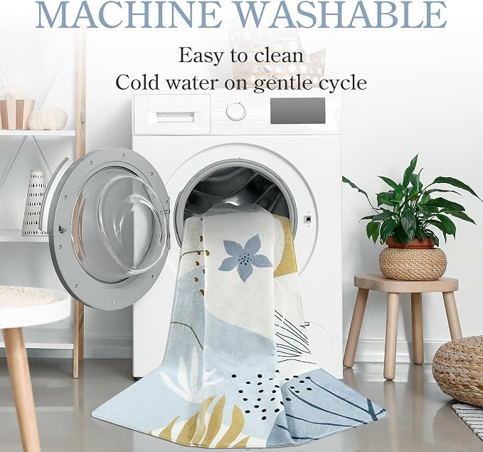 Lahome Boho Washable Blue Rug - Image 3